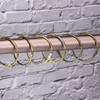 Sourcing Map 12pcs Copper Carbon Steel Shower Curtain Rings, 2.4