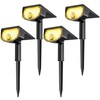 AloftSun Solar Motion Sensor Outdoor Lights,Waterproof Motion Sensor Spot Lights-