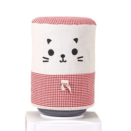Water Dispenser Barrel Covers, Cute Fabric Bucket Decor Reusable Dust Proof Cover Protector for Gallon Water Dispenser Water Cooler(Red)