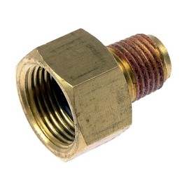 KarParts360 For Dodge Ram 2500/3500 1996-2003 Transmission Oil Cooler Line Connector | Brass | Straight Angle | Male Thread End 1 | Female Thread End 2 | Thread Sealer Present | For 52028764AA