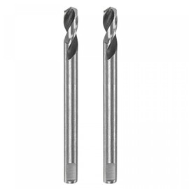 sourcing map 2pcs High-speed Steel Drill Bits 6mmx80mm for Hole Saws Arbor Drill Bit Replacement Thick Metal Cutting