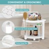 NALONE Corner Shower Stool, HDPE Shower Bench for Inside Shower,