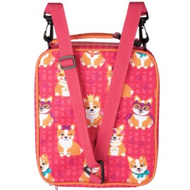 Convertible Insulated Reusable Lunch Bag Tote For Kids and Adults - Unique Straps Converts to a Lunch Box, Shoulder Bag, Or Backpack for School or Work - Corgi