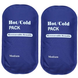 Mini Gel Kühlpads, Kalt Warm Kompressen, Kühlkissen Kalt-Warm Kompresse,Sofortige Kältekompresse,18.5 * 9.5cm, Dunkelblau, 2 Stück