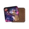 Square Single Coaster - Space Cats Kittens Animals Galaxy Universe