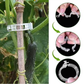 220Pcs Tomato Clips, Plant Support Garden clips, Trellis Clips Plant Support Clip, Vegetable Cages and Supports, Garden Trellis for Climbing Vine Plants, Supports Clip for Tomato Grape Melon