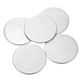 uxcell 10Pcs Stainless Steel Disc, 1 31/32"(50mm) Dia 0.12"(3mm) Thick 304 Stainless Steel Flat Round Sheet Blank Round Circle Plate for Crafts Metal Stamping and Jewelry Making