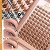 JIMIRE Brown Lash Clusters Kit Manga Lash Extension Kit Natural