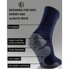 SITOISBE Cushioned Compression Unisex Mid-crew Socks 4-Pack, X-Large, Navy Blue