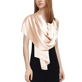 Beige Mulberry Silk Scarves Satin Shawls and Wraps for Evening Dresses Chiffon Shawl Wraps for Wedding Parties