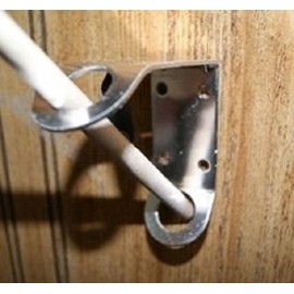 School Classroom Stick Flag Steel Wall Bracket 1/4 to 5/8" Diameter Stick