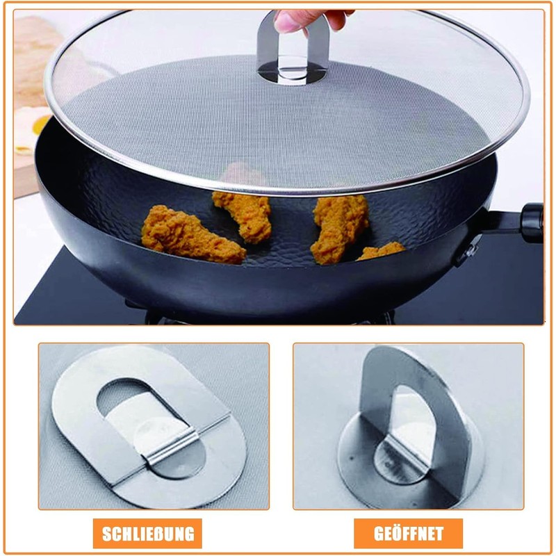 Stainless Steel Splash Guards, Multifunctional Splatter Screen Guards with Foldable