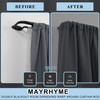 Mayrhyme Double Curtain Rods, Wrap Around Curtain Rod for Windows,