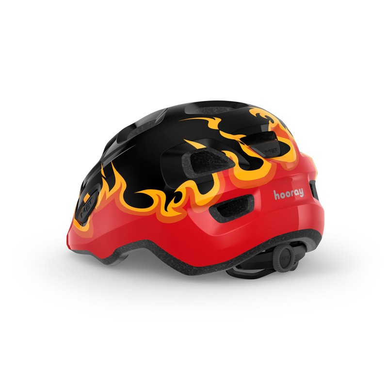 MET - Hooray Children's Cycling Helmet In Black / Flames