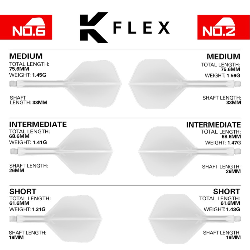 TARGET Darts K Flex Integrated Dart Flights And Shafts, No.2