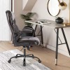 JHK PU Leather Swivel Computer Chair with High Back Flip-up