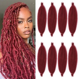 COOKOO Pink Pre-Separated Springy Afro Twist Hair 24 Inch 8 packs Marley Twist Braiding Hair Spring Twist Hair for Soft Butterfly Locs Crochet Hair Synthetic Hair Extensions for Women(24 Inch, BUG#)