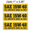 Unbranded/Generic 3-pcs SAE 15W-40 Full Synthetic Diesel Oil Only Vinyl
