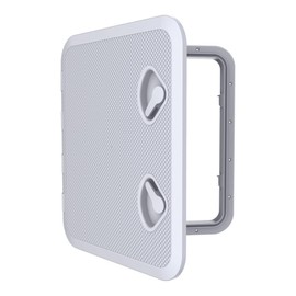 SEAFLO Marine Boat Deck Rectangular Access Hatch - 18.11" x 20.47" (460mm x 510mm) 180° Opening Lid, Non-Skid, Corrosion and UV Resistant, 4-Year Warranty! (White, Standard)