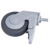 4in Caster M12 Thread Stem Silent Universal Wheel with Brake