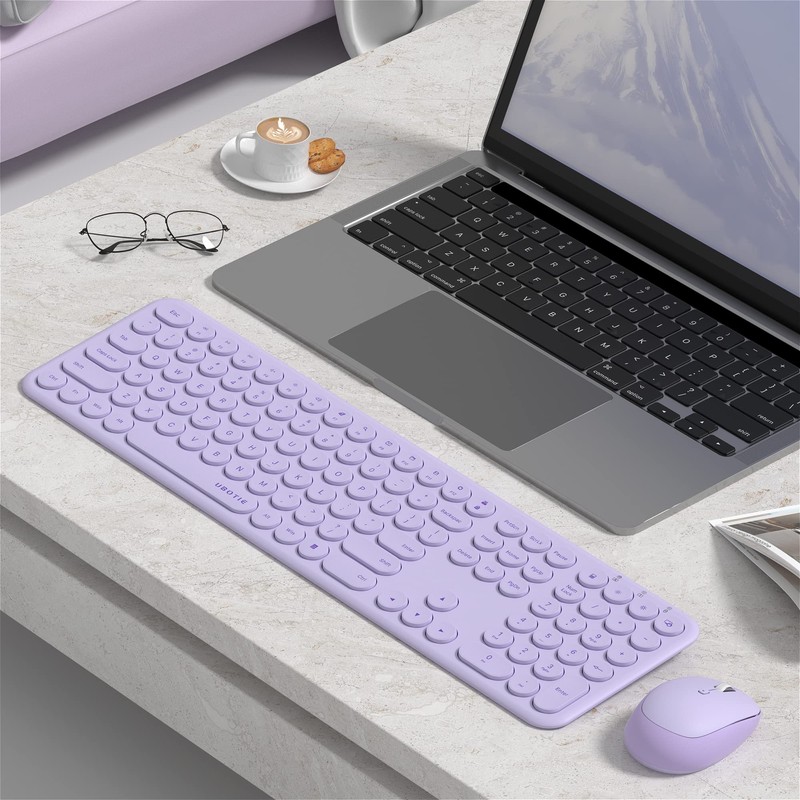 UBOTIE Wireless Keyboards and Mouse, Silent Scissor Switches Slim Keyboards