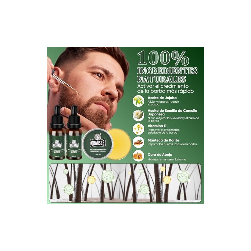 Kit Cuidado de Barba para Hombre 13 en 1 con