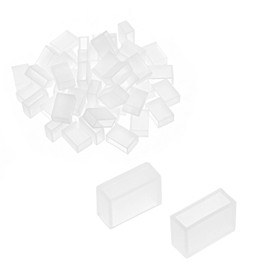 uxcell 50pcs Silicone Plug Fit 5050 10mm Wide LED Tube Strip Light End Cap Cover White