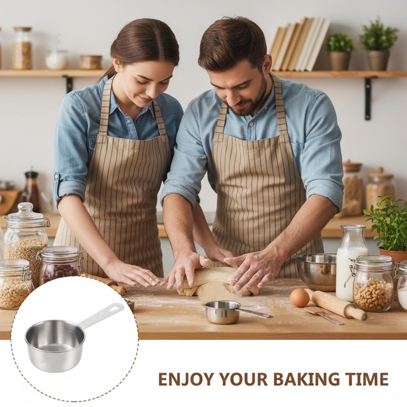 4 Pcs 1/3 Cup Measuring Cup, 1/3Cup Scoop Stainless Steel