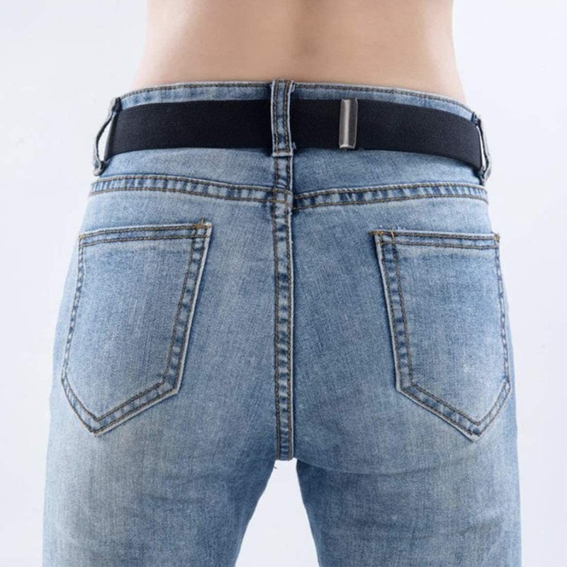 GeorgeX 2 Piezas Cinturones Elásticos Ajustables sin Hebilla para Mujer,