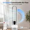 Tower Bladeless Fan with Remote Control, 3-Speed Oscillating Cooling Fan,