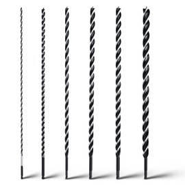6PCS Auger Drill Bit 24" Long for Wood,Quick Change Hex Shank Tri Flute Wood Drill Bit for Soft and Hard Wood,Plastic,Drywall and Composite Materials(1/4",3/8",1/2",5/8",3/4",7/8")