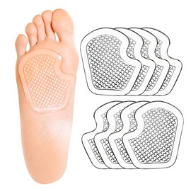 Kimihome Sesamoiditis Pads, 8 Pieces of Gel Metatarsal Cushions, Ball of Foot Cushion Protect and Relieve Metatarsal, Sesamoid, Ball of Foot Pain - 4 Pairs