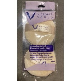 Victoria Vogue, Round Puff Pressed Powder Puffs For Compacts 2.5 Inch 4 Pack NEW