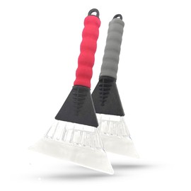 ZYBUX - Pack of 2 - Ice Scraper for Cars Winter Care Windscreen with Soft Grip No Scratches Windscreen Snow Removal Frost non-slip Comfort Foam Grip for Car Snow (Pack of 2 RANDOM COLOURS)