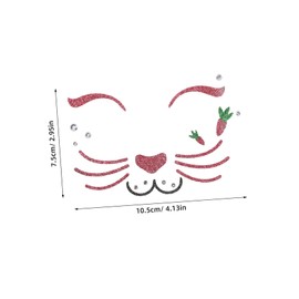 FOMIYES Cute Bunny Face Stickers for Easter Celebrations Temporary Animal Face Decal Easy to Apply Makeup Stickers Comfortable and Fun for Costume Parties