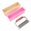 Wooden Loaf Soap Cutter Mold with 1 Pc Silicone Mold