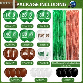 Football Party Decorations Football Birthday Party Decorations Football Balloons Football Birthday Banner Football Party Treat Boxes for Football Birthday Party Supplies