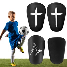 Shin Pads, Small, 2 Pairs of Mini Shin Pads for All Ages Shockproof Anti-Collision Small Shin Pads Football, Mini Shin Pads Football, for Men, Women, Children