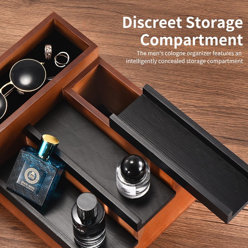 GLOKUUCA Perfume Stand Organizer for Men, 3 Tier Perfume Display