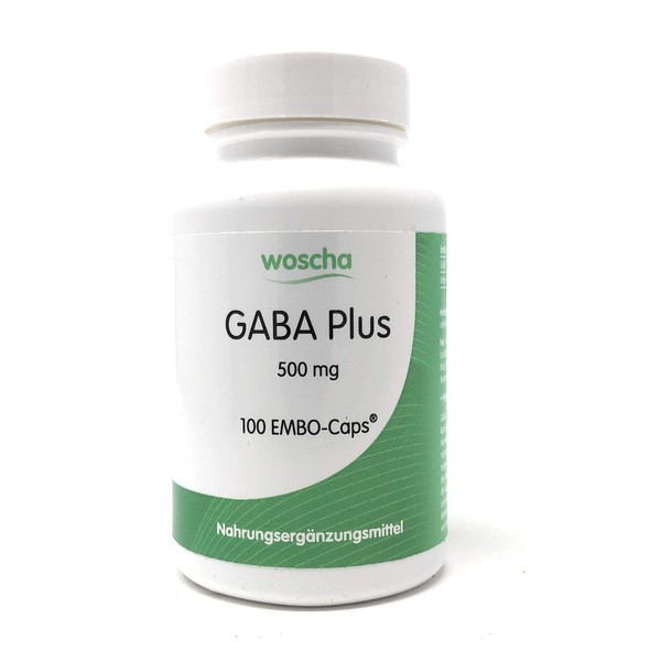 woscha GABA Plus (Gamma Aminobutyric Acid) 100 Embo-CAPS® (59g) (Vegan)