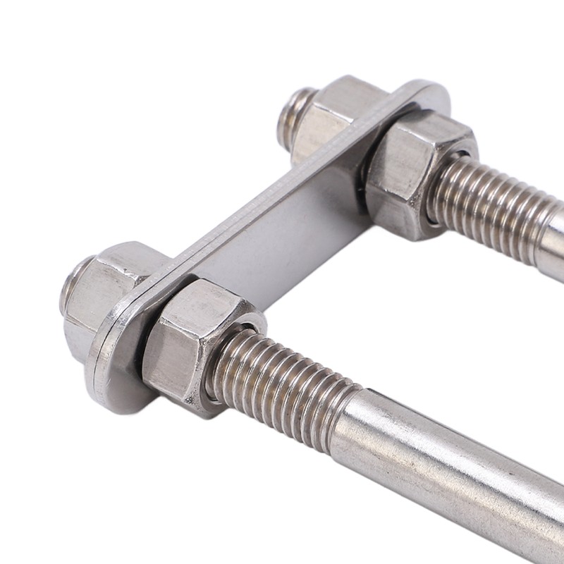 12x130mm Marine Bow Stern Eye U Bolt with Adjustable Screw