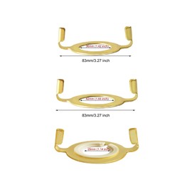 UNO Style Lamp Harp Saddle, E26 and E27 Phenolic Socket Lamp Harp Base, Lampshade Holder Collar Ring Adapter for E26, E27 and E14 Threaded Base (Brass)