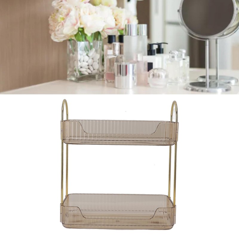 Double Layer Makeup Stand Modern Light Luxury 2 Tier Makeup