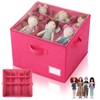 Singhoow Pink Doll Storage Organizer with Dividers 16.9 x 16.9