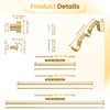 1" Gold Double Curtain Rod 84 to 120Inchs,BHSRODS Heavy Duty