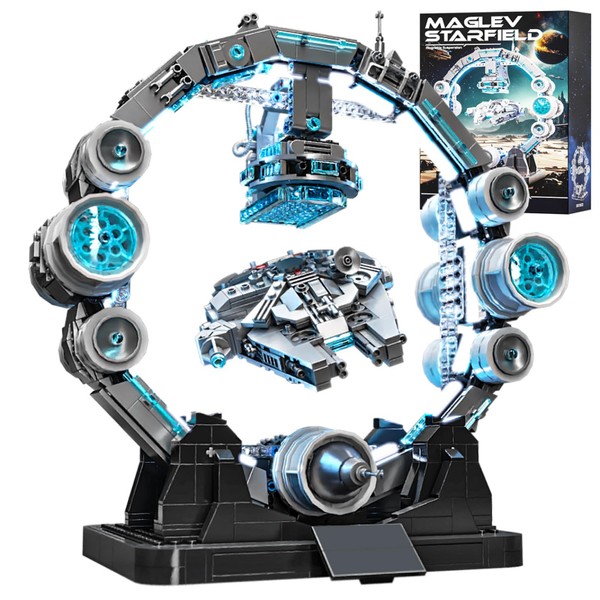 HJPLPXH Space Station Magnetic Levitation Spaceship Model Building Blocks Set,