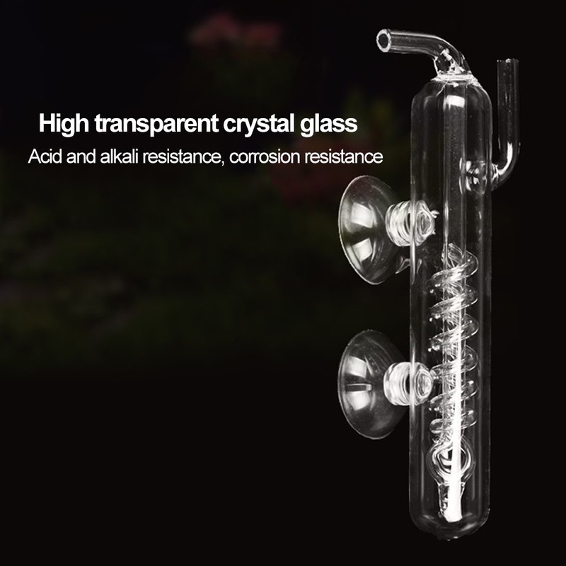 High Transparent Crystal Glass Aquarium Bubble Counter Screw Fish Tank