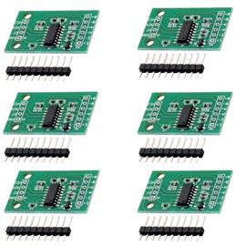6PCS HX711 Load Cell Amplifier Module with 24-Bit Precision A/D Converter for Arduino/Raspberry Pi Dual-Channel Weighing Sensor Board Kit Compatible with Pressure Sensors