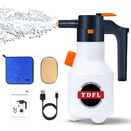 YDFL YDFL Electric Foam Sprayer with USB Charge, 2L Electric Pressurized Foam Sprayer for Car Washing,Foam Sprayer Suitable for Home, Garden and Car Beauty and Cleaning,Car Washing Accessories2 Liters