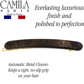 Camila Paris CP2987 French Hair Slides Clips for Women Small Girls Side Slide-in Barrettes Clip, Hair Accessories for Women. Strong Hold No Slip Grip Fashion Durable Styling, Made in France